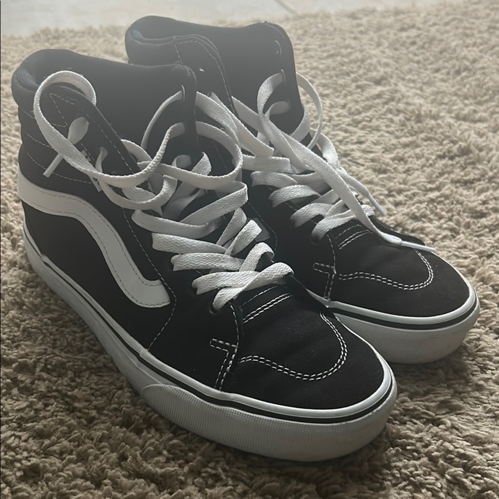 Vans Black and White Low-Top Sneakers